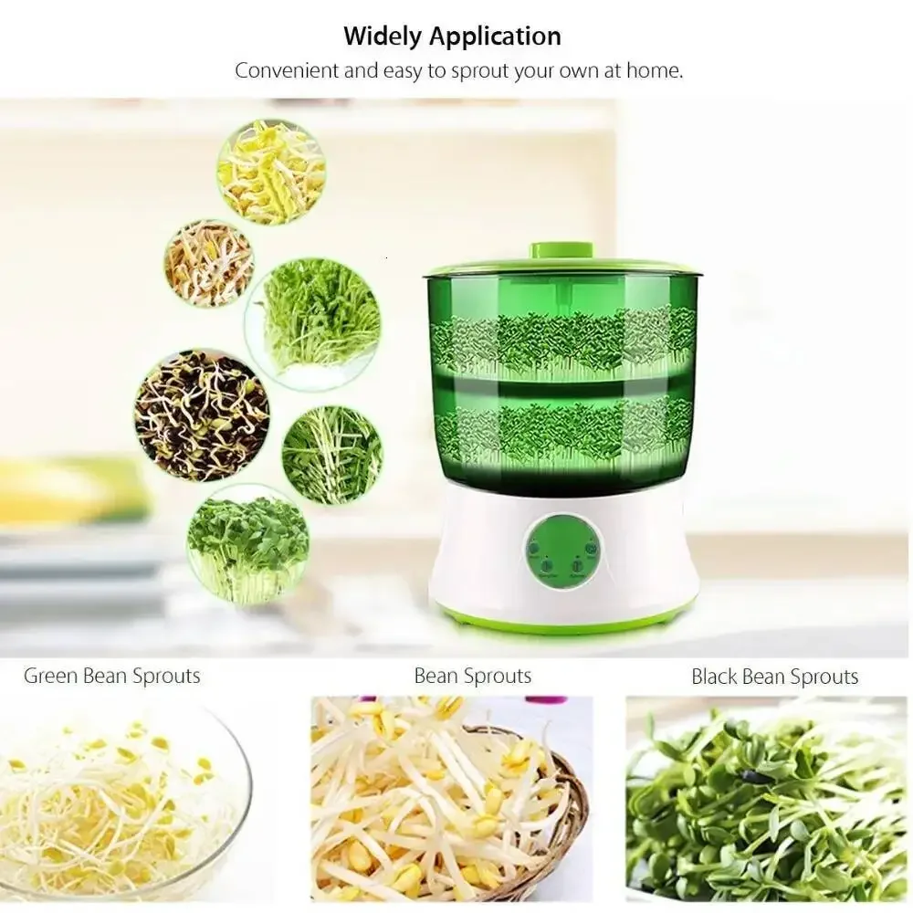 Biolomix Bean Sprouts Maker Household Upgrade Intelligent Large Capacity Thermostat Green Seeds Growing Automatic Sprout Machine