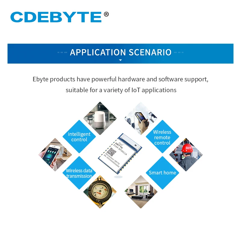 10PCS BLE5.0 nRF52811 2.4GHz Long Range Module Blutooth to Serial Port Transparent E104-BT5011A Wireless Data Transmission