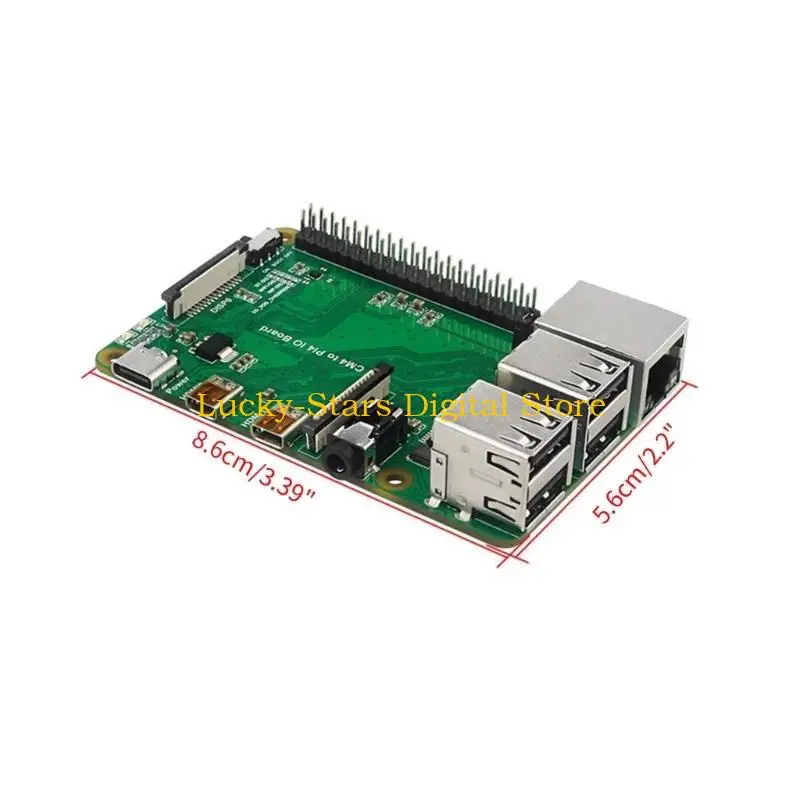 T3EE Forraspberrypi CM4 إلى لوحة توسيع محول PI4B مع RJ45NETWORK منافذ USB واجهات GPIO مروحة التبريد ومجموعة الحالات