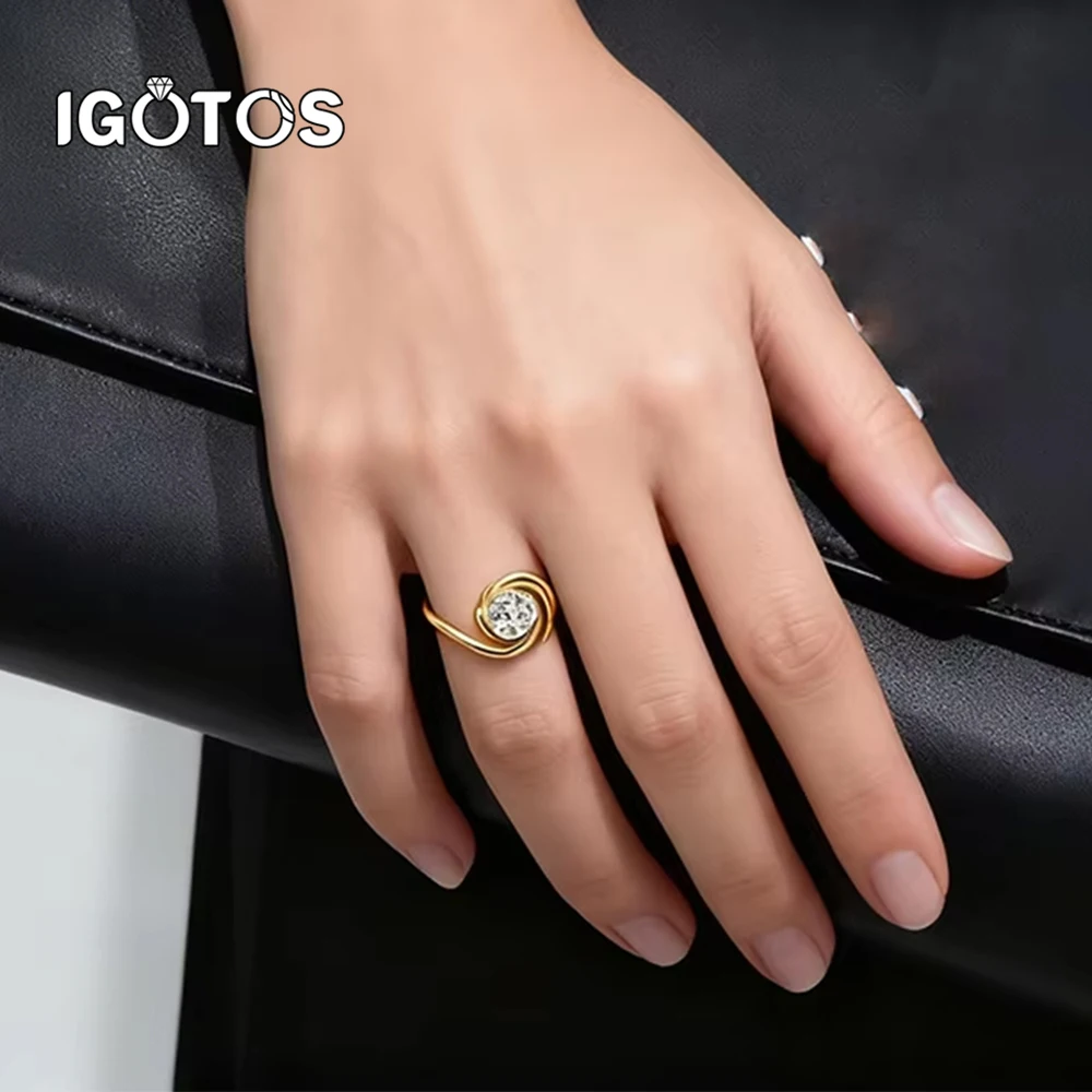 

Кольцо из стерлингового серебра 925 пробы с муассанитом 0,5 карата для женщин, позолоченное 18-каратное золото, пасьянс с бриллиантами, обручальные кольца, подарок, ювелирные изделия