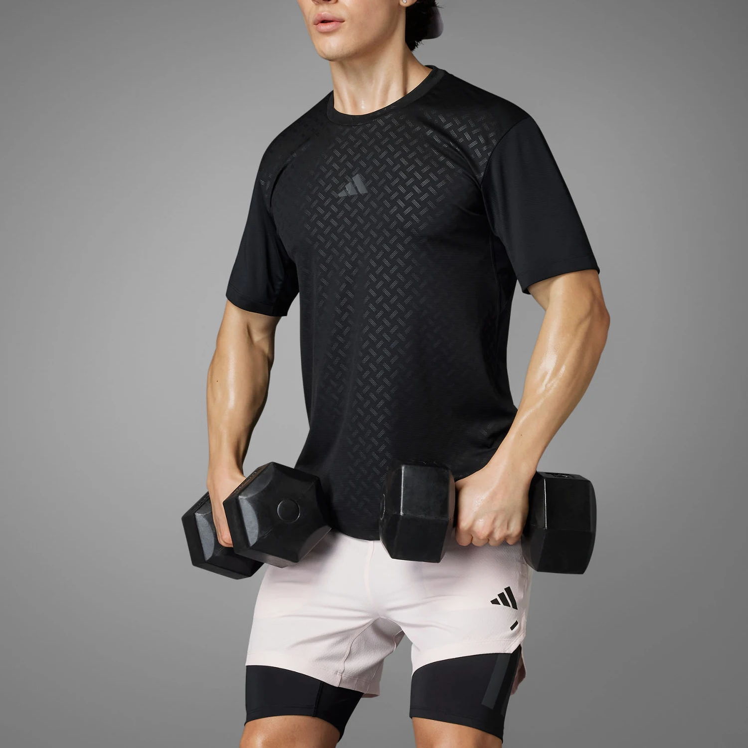 

Adidas Official Genuine POWER TEE Мужская футболка для фитнеса с коротким рукавом и круглым вырезом IN5622