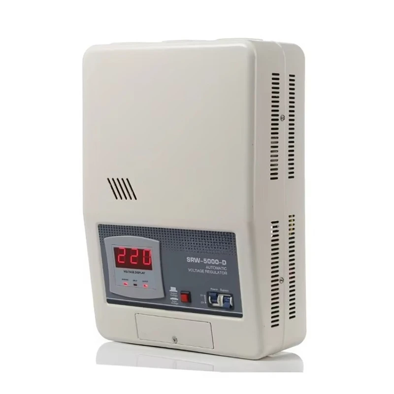 หม้อแปลงไฟฟ้าแบบทอรอยด์ 5KVA เฟสเดียว 220V 50Hz 60Hz พร้อมระบบควบคุมแรงดันไฟฟ้าอัตโนมัติแบบดิจิตอลติดผนัง AVR