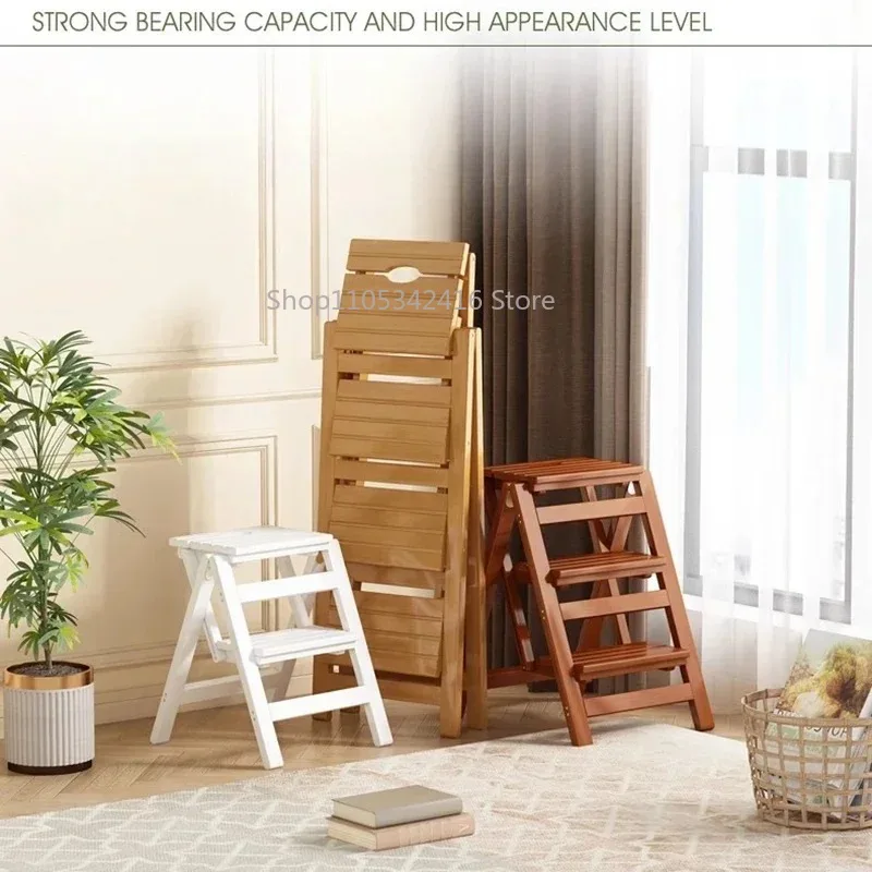 Modern Simple Folding Step Stool, Multifunctional Italian Design Ladder for Home Kitchen Bedroom Furniture Use