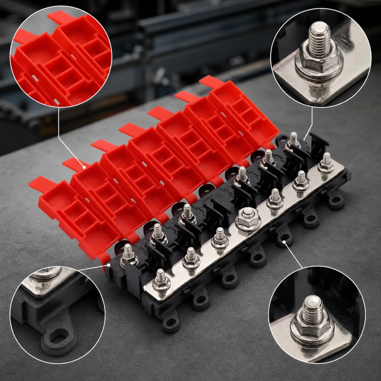High-Current MIDI Circuit Protector Holder 400A for Marine Wiring, Auxiliary Setups, 12V Installations