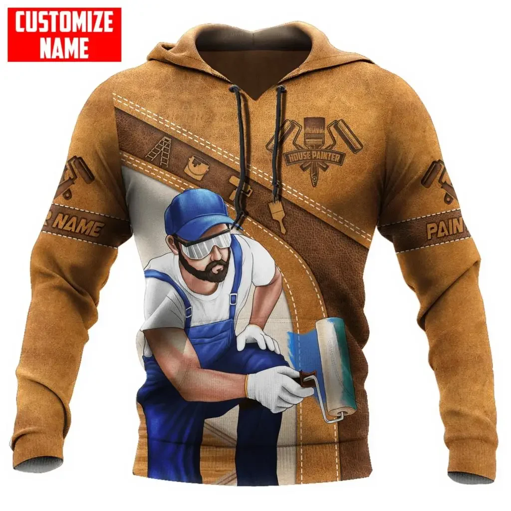 

2024 NEW Personalized Name Painter 3D All Over Printed Mens Hoodie Unisex Casual jacket zip hoodies sudadera hombre MT-51