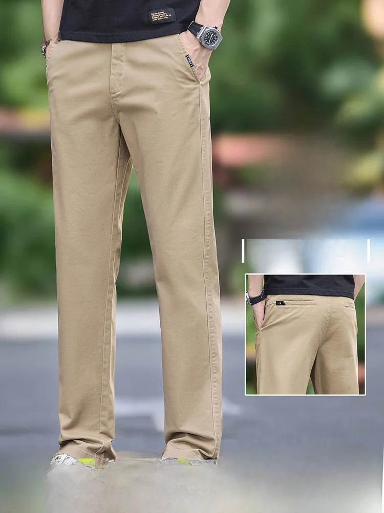 

Snow Flying 2026 Spring Men's Fashion Business Casual Straight Leg Pants Versatile Everyday Slimming Look Polyester Fiber