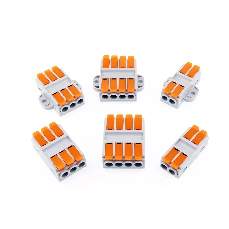 5pcs Quick Terminal Wire Wiring Connector Parting Artifact Pressure Wire Two In Two Out 6 Square High Power