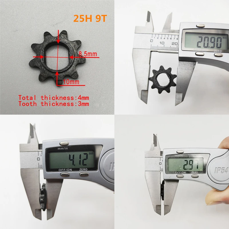 Roda dentada para scooter elétrico, engrenagem do pinhão do motor de corrente, motor DC, 8T, 9T, 11T, 13T, 25H, 410, 420, MY1020, BM1109, MY1016Z, MY1018
