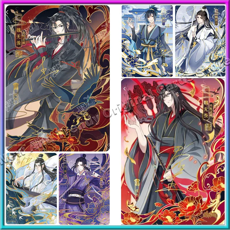 Original Anime MoDaoZuShi Cards KAYOU FM Card Signature Card Wei Wuxian Blue Forgetting Machine Collection Card Toy Gifts