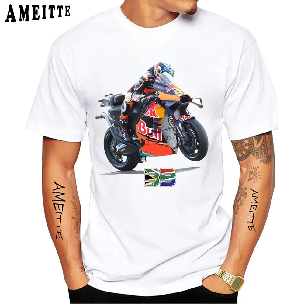 

Brad Binder 33 GP Racing Legend T-Shirt Unisex New Men Short Sleeve Hip Hop Boy Casual Tees Motorcycle Sport GP Fans White Tops