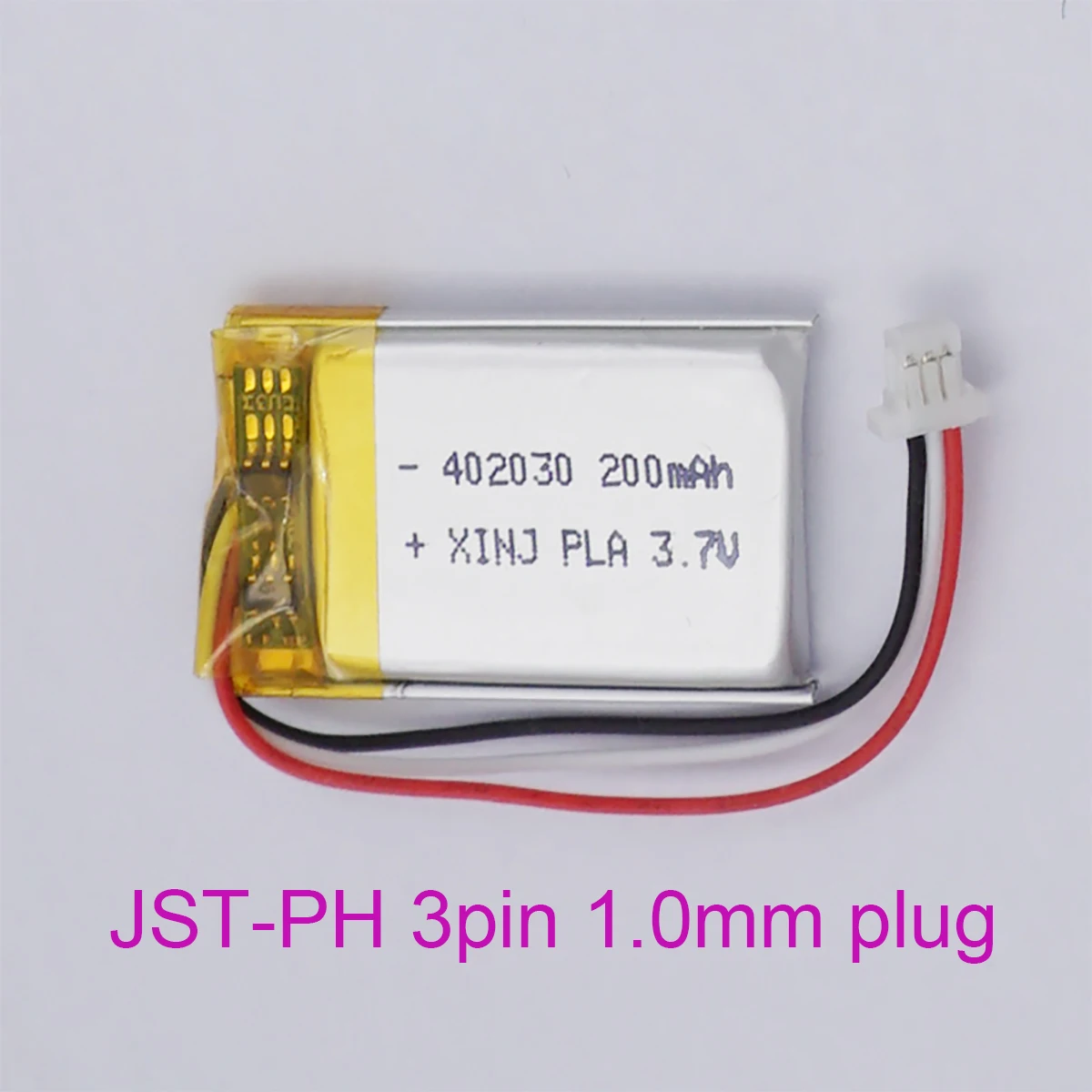 

3.7V 200mAh 1.11Wh Polymer Lipo Lithium Battery JST-PH 3pin 1.0mm Connector 402030 For GPS Baby Camera MP4 Car Navigation E-book