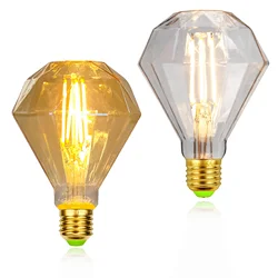 TIANFAN Vintage Edison Led Bulb G95 Dimaond 4W Led Filament 2700Kelvin Warmth Glow Specialty Decorative Light Bulb 110V 220V