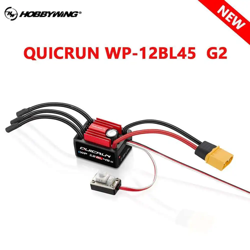 2025 جديد HobbyWing QuicRun WP 12BL45 G2 45A مقاوم للماء بدون فرش ESC لسيارات RC 1/12 1/14 #2