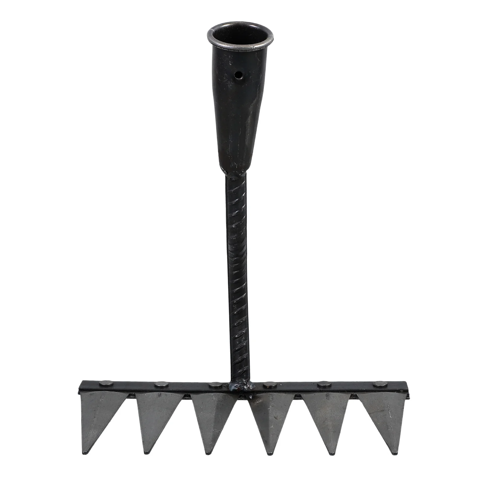 

1pc Agricultural Rake Tool Heavy Duty Carbon Steel For Weeding Soil Loosening Multi-Function Garden Rake For Lawn Patio