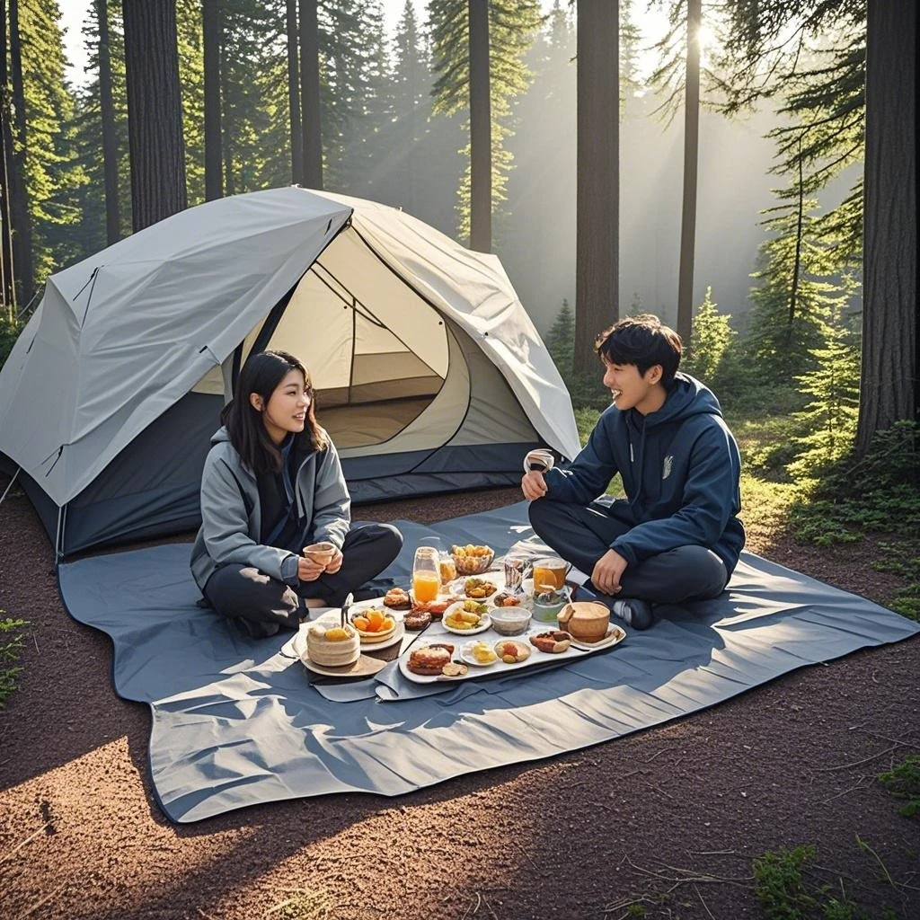 

Waterproof 2-Person Ultralight Tent with Double Mesh Layers, PU4000 Coated Polyester & Floor, Ideal for Outdoor Adventures