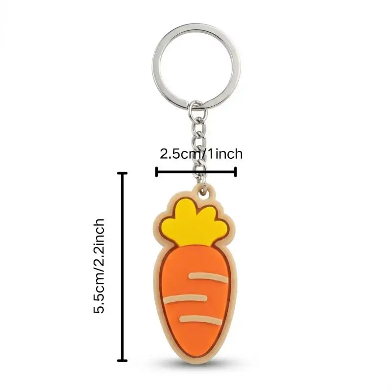 Lightweight Stress Relief For Backpack Decor Kids Birthday Gifts Daily UseCute Carrot Shaped Fidget Keychain Durable