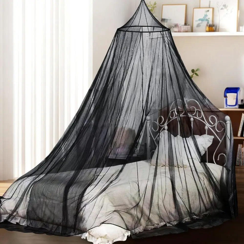 Decorative Bed Canopy Hanging Dome Mosquito Net Breathable Polyester Mesh For Home Bedroom Anti Insect Screen Net