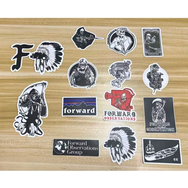 14Pcs Tactical Military Skull Stickers Grim Reaper Mixed Designs Waterproof Vinyl Decals for Motorcycle Helmet Car Laptop Gear