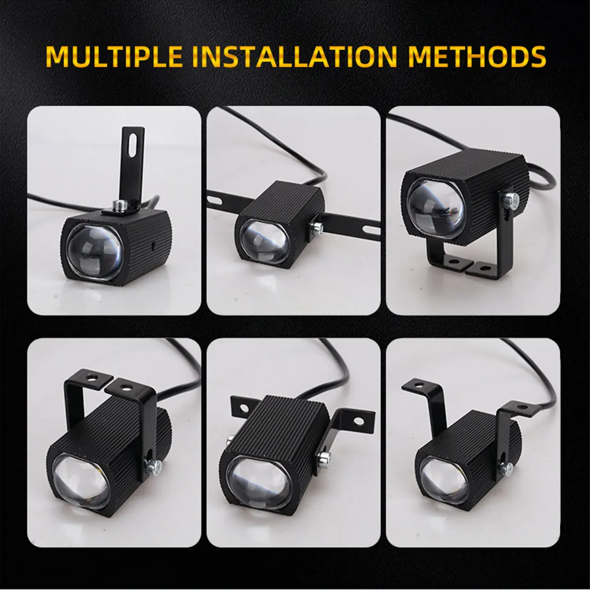 2pcs Super Slim LED Sportlight Dual Beam Bi-Led Projector Grill Lights for Car Front Headlight ATV Offroad 4x4 12V 24V with Fun