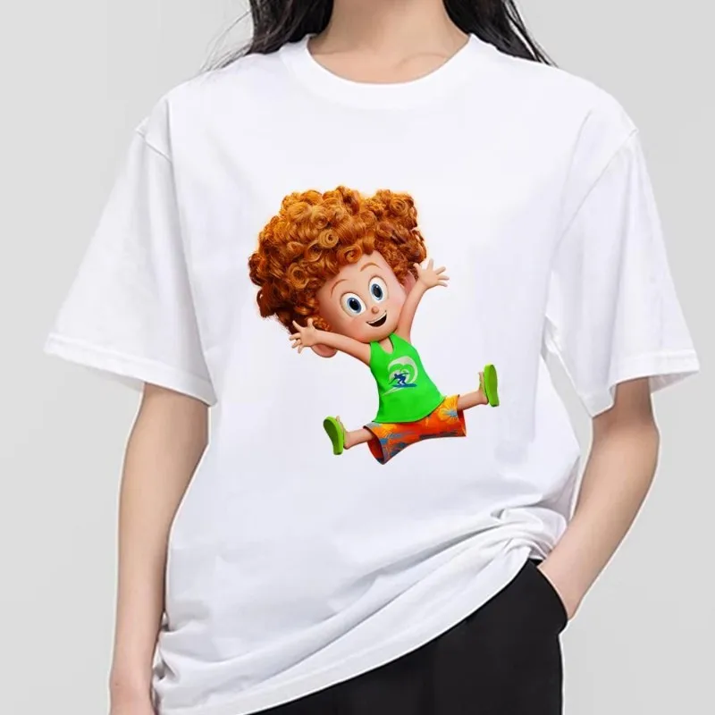 H-Hotel Cartoon T-Transylvania T Shirt Men Couple Combination Clothes Short Sleeve Collar Fashion T-shirt Women Cotton