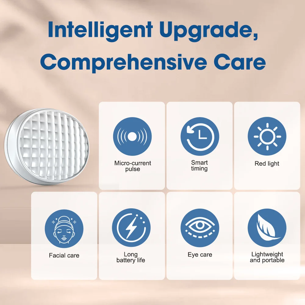2 In 1 전기 얼굴 눈 마사지기 EMS 레드 라이트 얼굴 미용 장치 페이스 리프트 피부 강화 주름 방지 근육 자극기
