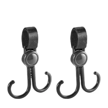 2 Stuks Kinderwagen Haken Zwart Plastic Haken Kleding Opbergbeugels Boodschappentassen Opknoping Tui'che Accessoires