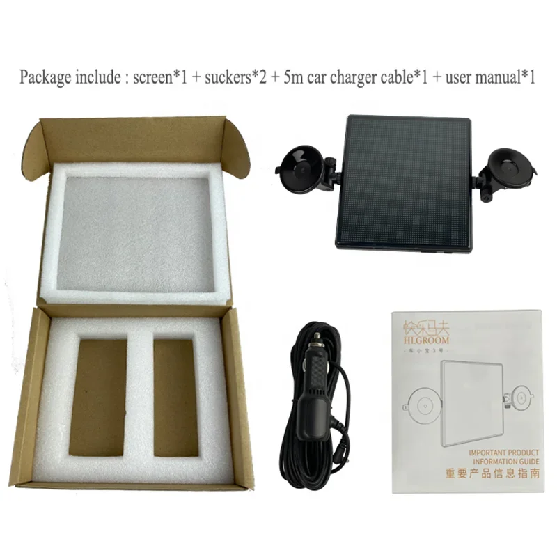 Aangepaste Full Color Rgb Smart Digital Light Emotion Screen Led interactieve autodisplay voor achterruit met stembediening