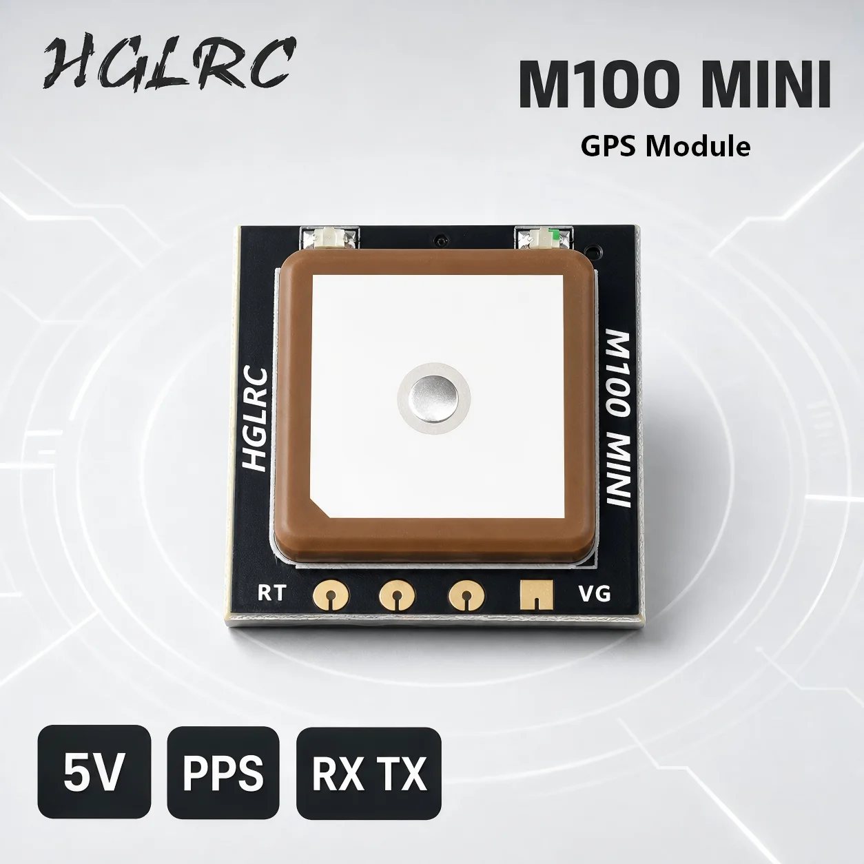 HGLRC M100 MINI GPS Module M10 UBLOX 10Hz 72CH Ceramic Antenna 3.3V-5V For FPV Racing Freestyle Drone RC Parts Flight Controller