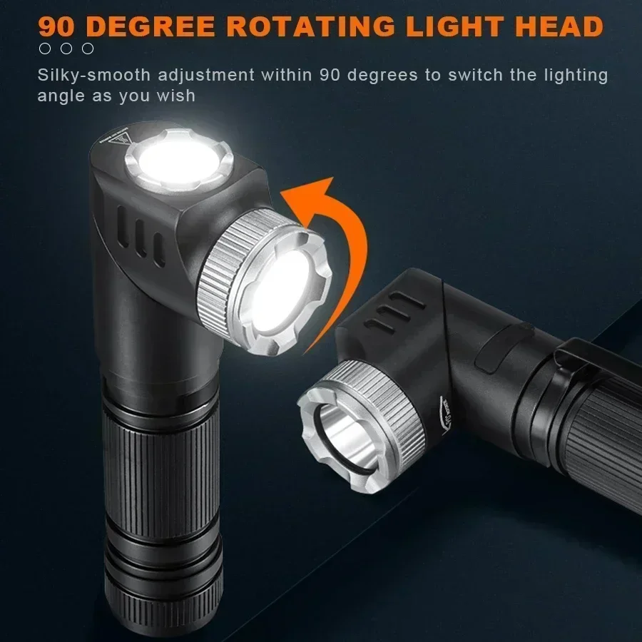LONGRIVER F30X New Aluminum Alloy Folding Flashlight Dual Light Source Outdoor Long-Range Ultra Bright Rechargeable Flashlight