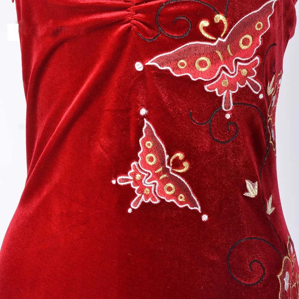 Costume de Cosplay du Jeu Résident Ada Wong, Cheongsam Rouge Sexy, Vêtements d'Halloween pour Femme