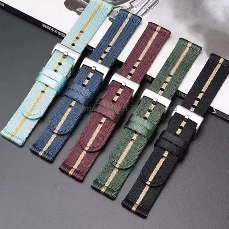 Nylon Watch Strap for Omega Seamaster 007 Belt for Seiko Military Sport Strap for Rolex Quick Release Bracelet 18mm 20/22mm 24mm