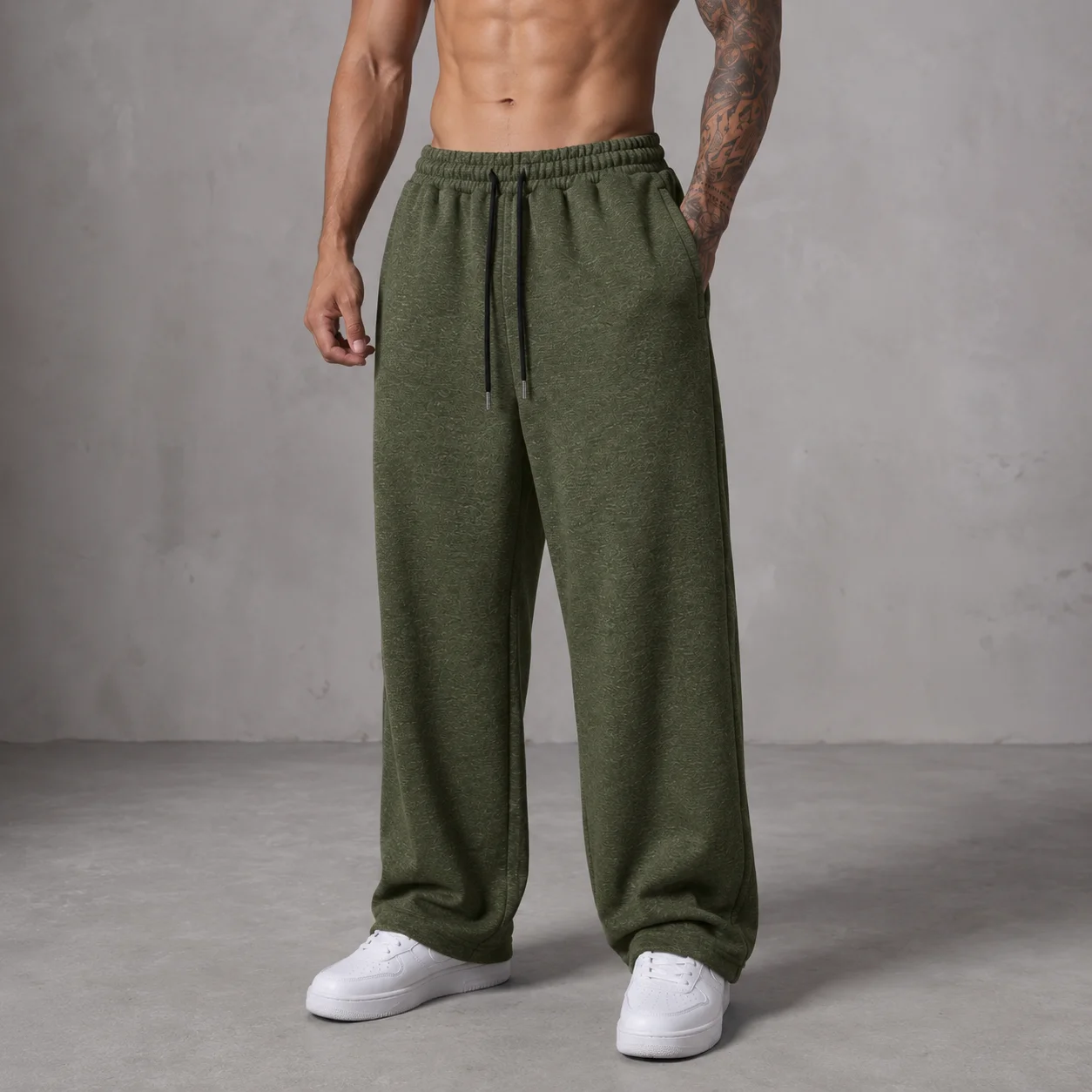 Men Shoes Joggers - กางเกงวอร์มขากว้างสำหรับผู้ชาย 6 สี กางเกงกีฬาฤดูร้อน ทรงหลวม เอวยางยืดพร้อมเชือกผูก