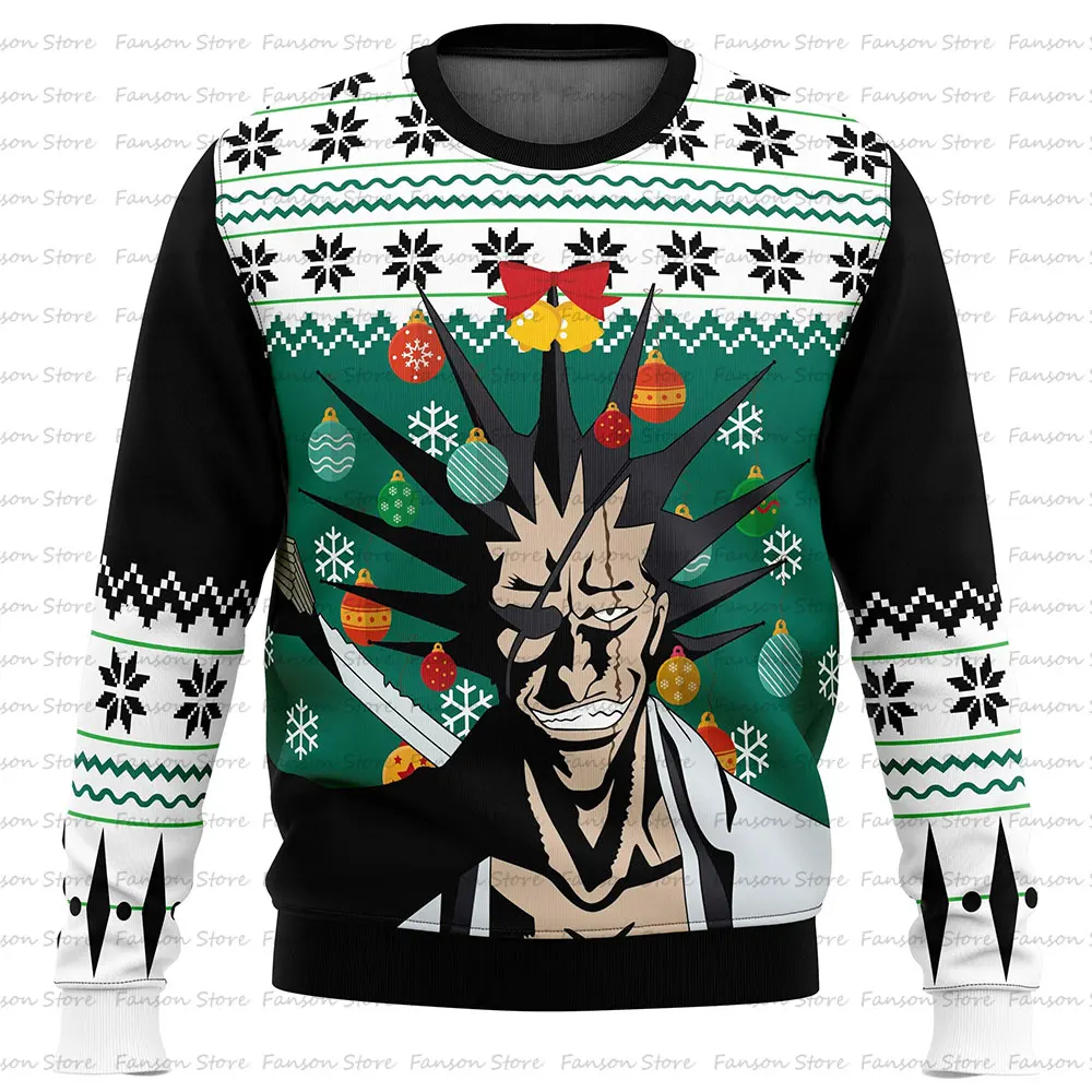 Toshiro Hitsugaya Bleach Thousand-Year Blood War Ugly Christmas Sweater 2024 New Fashion Cartoon Anime Men Women Hoodie Pullover