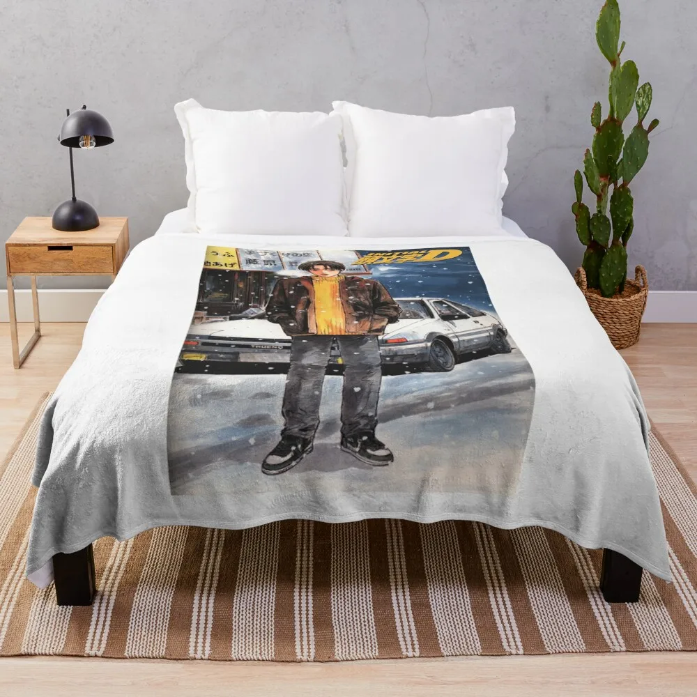 

Initial D Manga Takumi Fujiwara Snow Throw Blanket Luxury Thicken Bed Single Soft Blankets