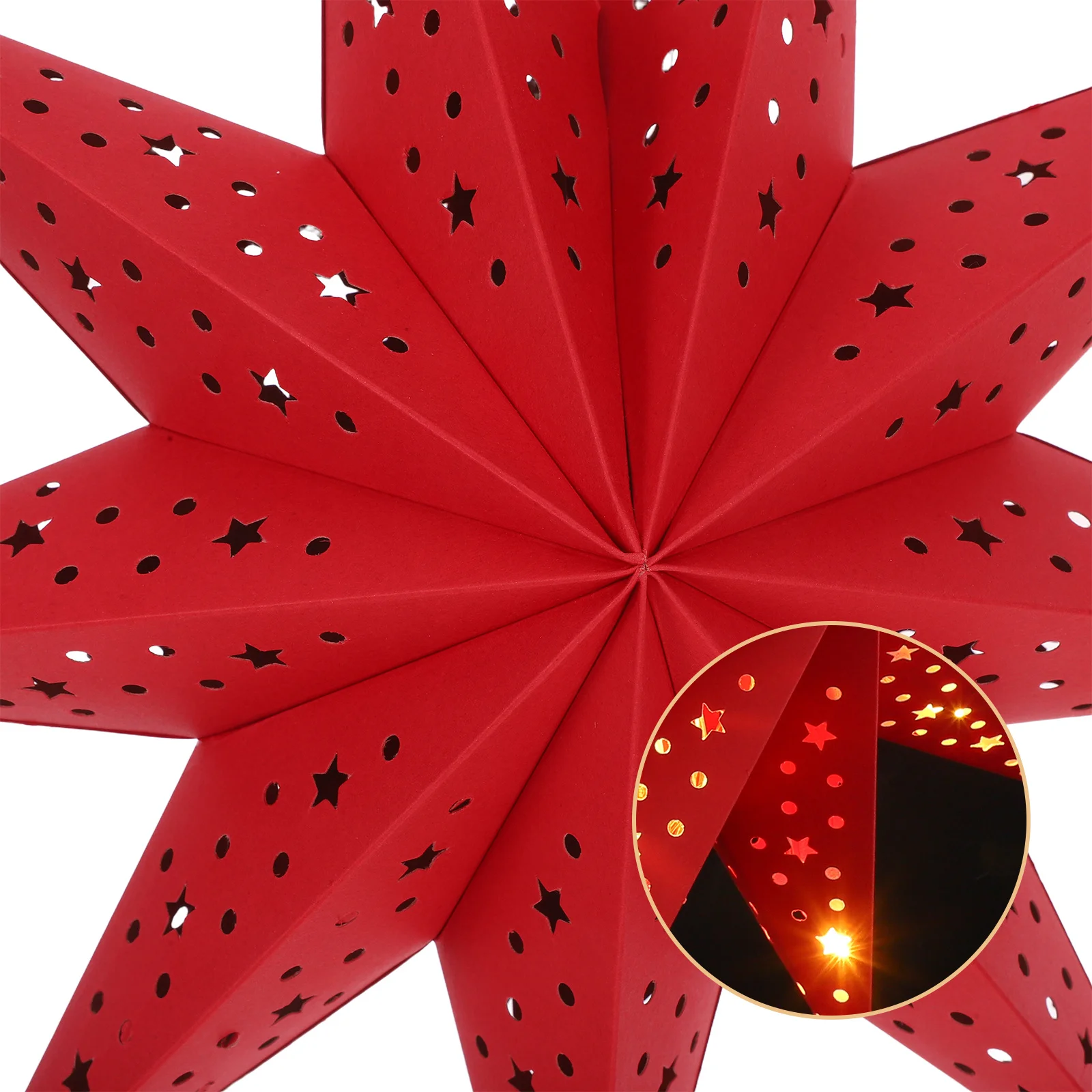 تسعة نجمة ورقة عاكس الضوء اوريغامي عيد الميلاد ضوء لقضاء عطلة حفل زفاف سقف معلق فانوس ديكور #3