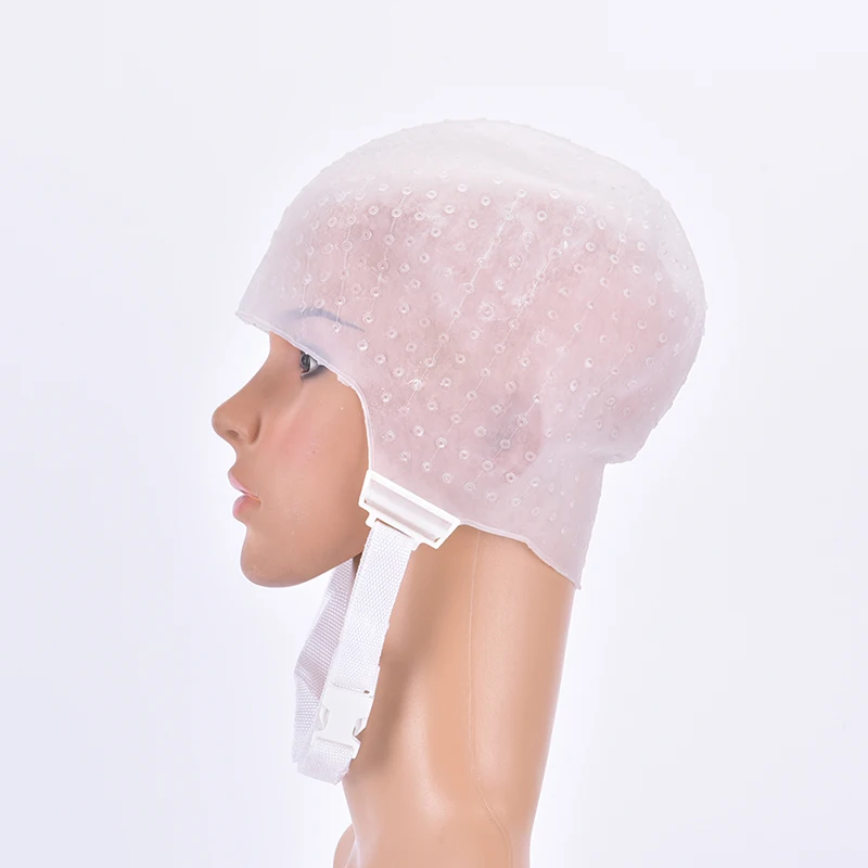 Reusable Silicone Hair Highlights Cap - With Needle for Hair Coloring & Dyeing (Salon/Home Use)