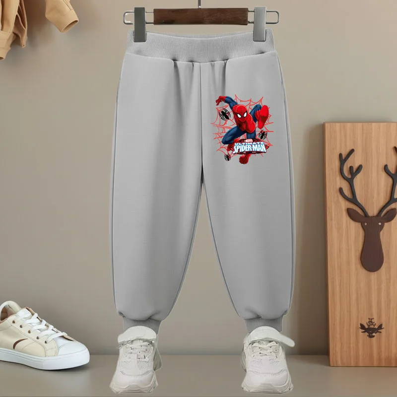 مارفل سبايدرمان مطبوعة بنين الرياضة السراويل الطويلة الاطفال مرونة الخصر السراويل الأطفال عالية الخصر عارضة بانت ربيع الخريف جديد #4