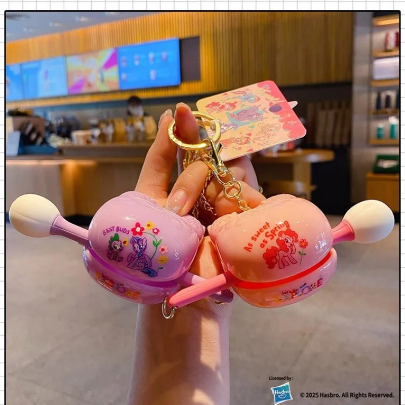 

Genuine My Little Pony Stress Relief Keychain Wooden Fish Knock Tap Fidget Toy Bag Charm Pendant Creative Gift For Friend Family