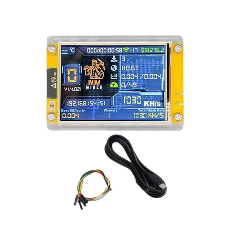 A74E-1029KH/S Nerdminer Nmminer 3.5 Inch Big Display Bitcoin Crypto Solo Lottery Miner Upgraded Harshrate Nerdminer