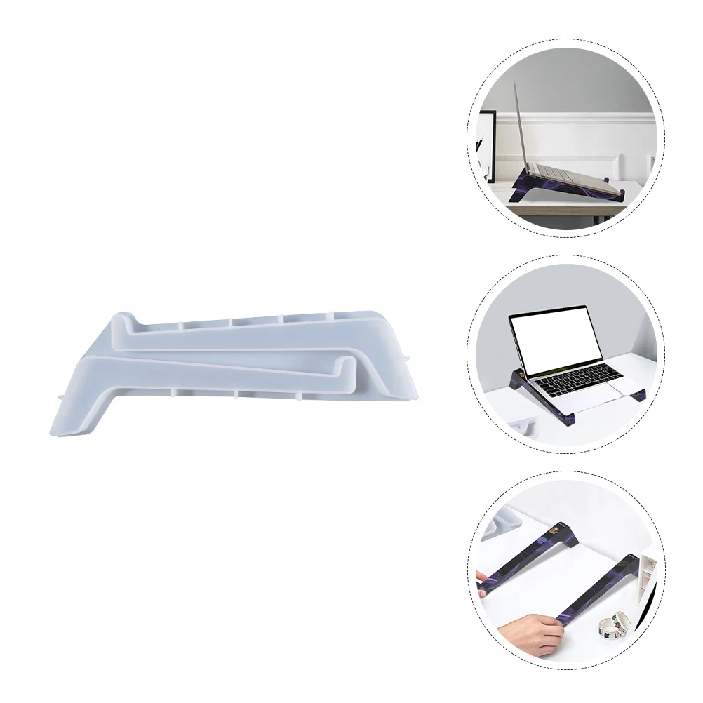 

Creative Crystal Epoxy Silicone Mold For Laptop Stand Making Diy Manual Mold Easy Clean Simple Reverse Mould Notebook Stand