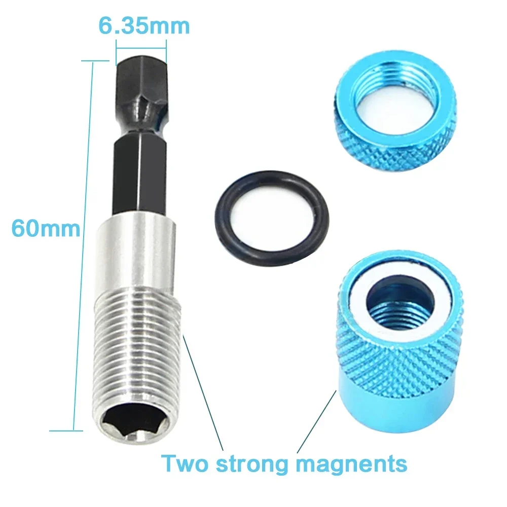 1/4 inch Quick Release Screw Depth Bit Holder Adjustable  Magnetic Handle Screwdriver Drywall Hex Bit Holder Drill Screw Tool