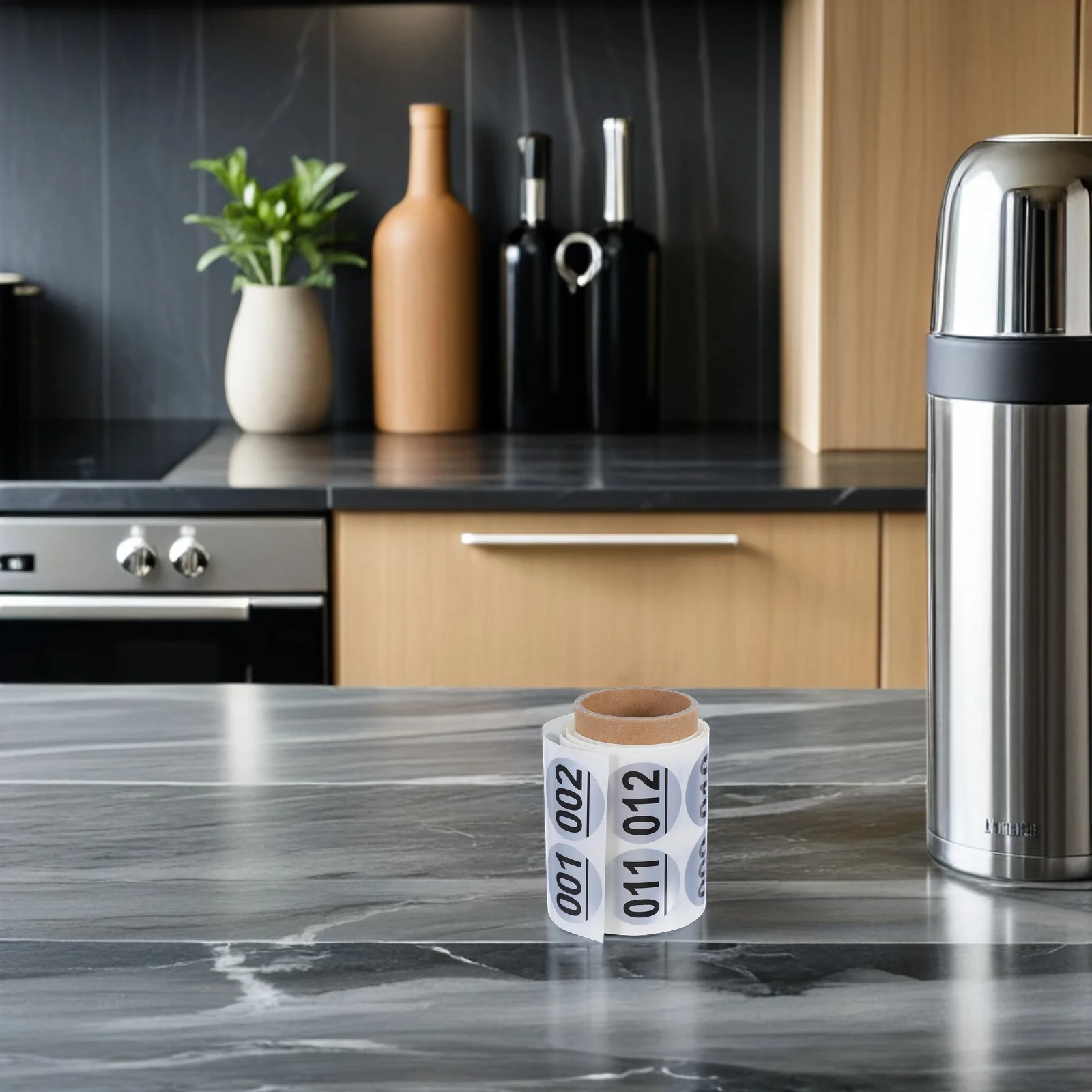 1 rolo de adesivos de número consecutivos 001-200 etiquetas redondas autoadesivas para garrafas de água escola academia organização pequena