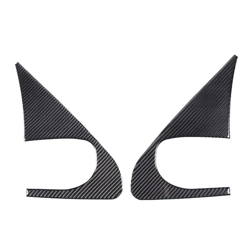 

ABOK-For Toyota 2007-2013 Car Front A-Pillar Window Glass Triangle Cover Stickers Accessories - Soft Carbon Fiber