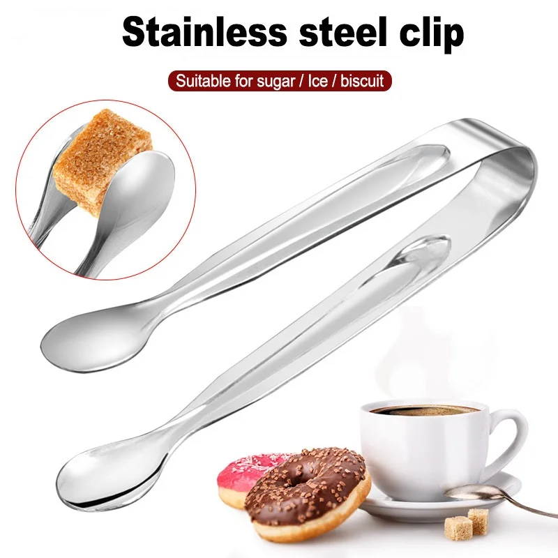 Creative Stainless steel ice clip pliers, coffee cubes, ice cubes, towels, barbecue food, kitchen supplies