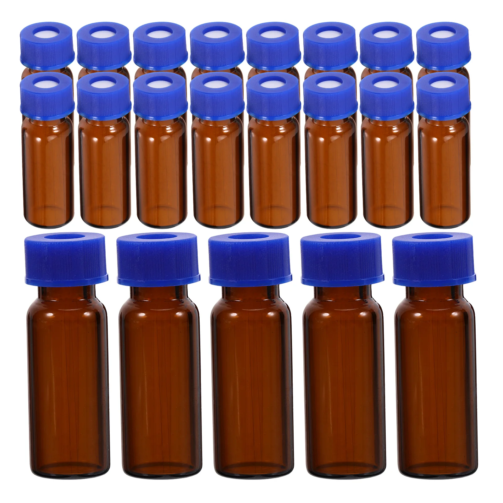 

100 Pcs 2ml Glass Brown Small Empty Vials With Lids Bottles Vials With Caps Lab Glass Bottles