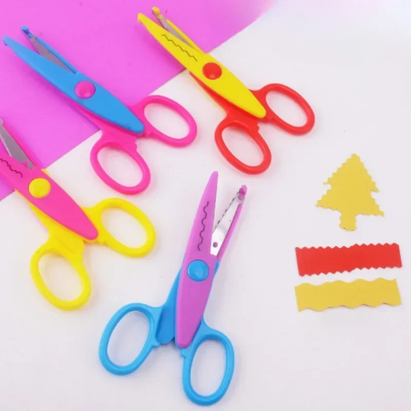 Segurança Papelaria Tesoura para Crianças, Menino e Menina, Candy Color, Scrapbook Paper Cutter, Cute Scissors, Student Supplies, 1 PC