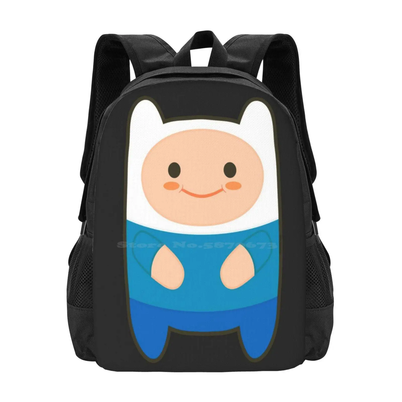 At: Finn The Cutie Hot Sale Schoolbag Backpack Fashion Bags Adventuretime Adventure Time Finn The Human Cartoon Network