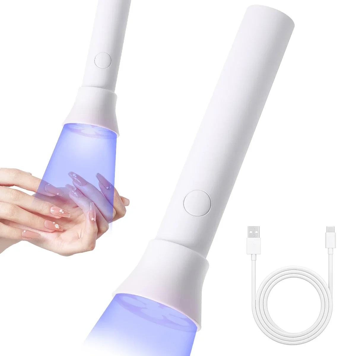 Draadloze draagbare mini-nageldrogerlamp UV LED-nagellicht voor het uitharden van alle nagelgel USB oplaadbare nagelkunsttool Thuisreizen Gebruik