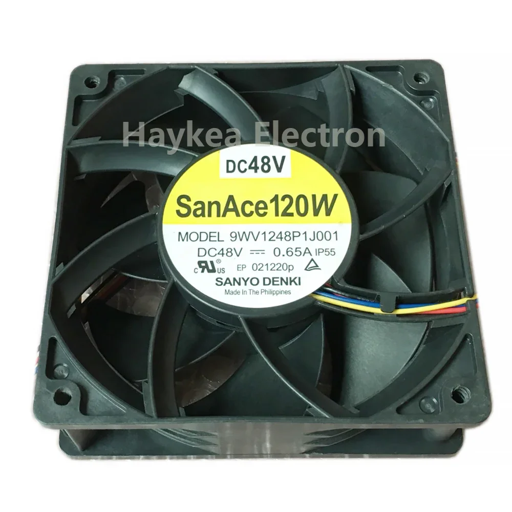 Ventilateur de refroidissement étanche pour Sanyo, Original, 9WV1248P1J001, 12038, 48V, 0,65 A, 12cm, IP55