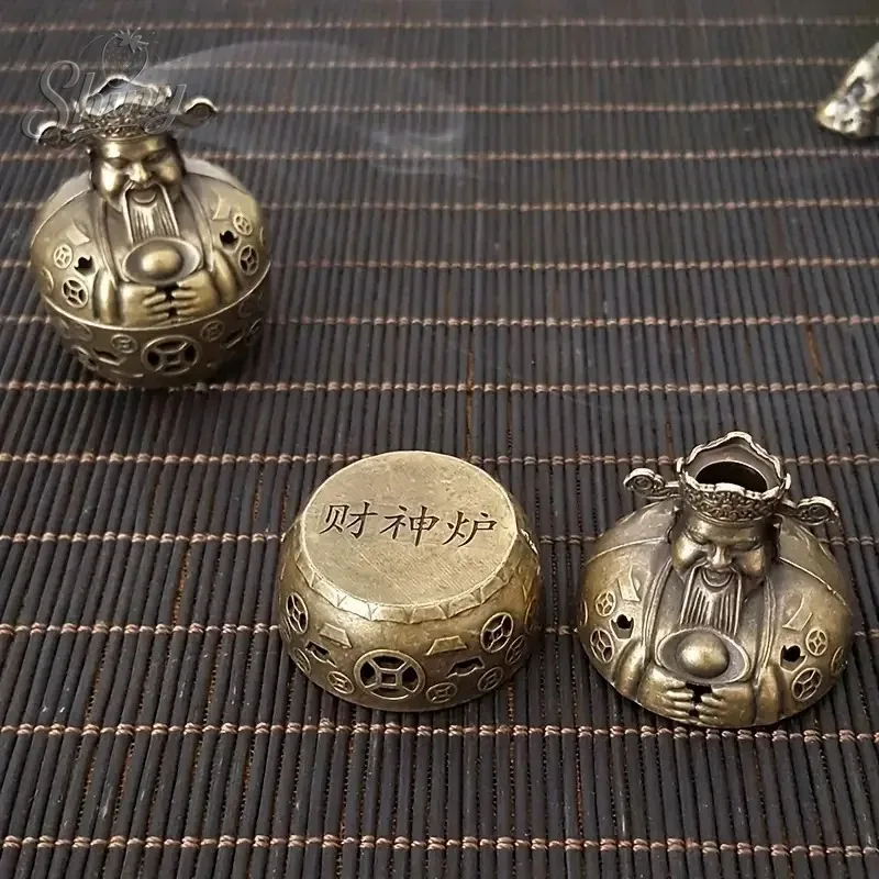 سبيكة معدنية إله الثروة مبخرة صغيرة زخرفة غرفة المعيشة الديكور ديكور المنزل